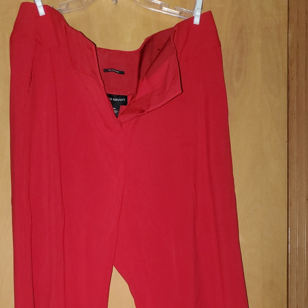 Lane Bryant Sophie Wide Leg Pants - Red